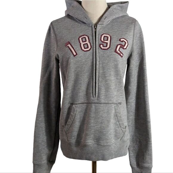 Abercrombie & Fitch Gray Half Zip Hoodie - Picture 3 of 8